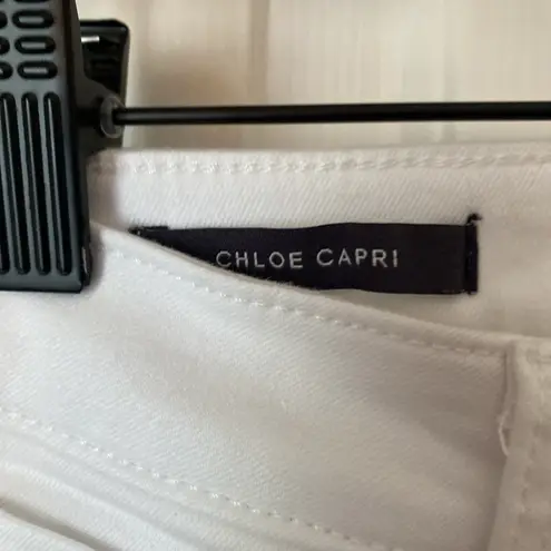 NYDJ Women's Chloe Skinny Capri Jeans in Optic White Size 2 Coastal Neutral