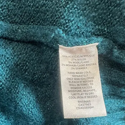 Caslon super soft teal green wool and mohair blend cardigan sweater size small - Image 7