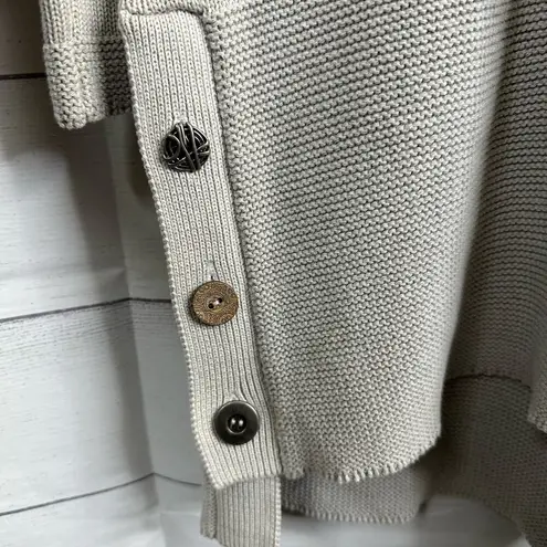 Neon Buddha Womens size Large Tunic Knit Sweater Gray Lagenlook Buttons