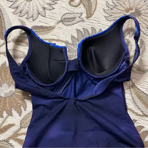 MiracleSuit Swimsuit Blue One Piece Bathing Suit 10