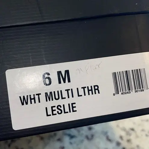 J/Slides Leslie Sheep Hair Trimmed Leather Sneaker Shoes Size 6 Tan White