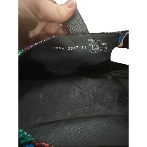 Wolky 3204 Jewel Wedge European Walking Sandal Picasso Multi Women's size 43 Black