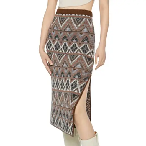 Mother Brown Midnight Walk Lone Star Halter Crop Top Sweater Skirt Set S NEW Tag