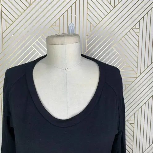 LNA Black Modal Long Sleeve Jersey Scoop Neck T-Shirt Size US XS