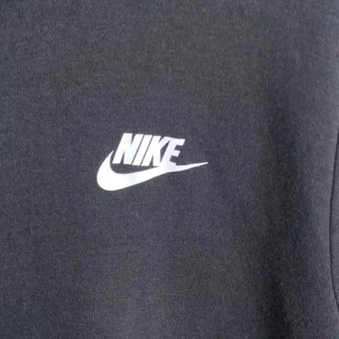 Nike  Black Wide Neck Pullover Hoodie