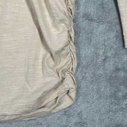 Boston Proper Shirt Womens Small Cream Jersey Knit Hoodie Casual Athleisure