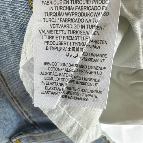 Boden Denim Cotton Light Wash Button Fly Straight Above Knee Jean Skirt Size 6 Blue