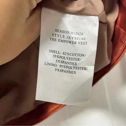 WildFang Terracotta Orange Swallow Bird Unisex Empower Vest size Large