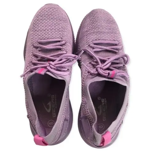 Geers Women’s Purple Pink Textured Mesh Sock Activewear Sneakers Size 8