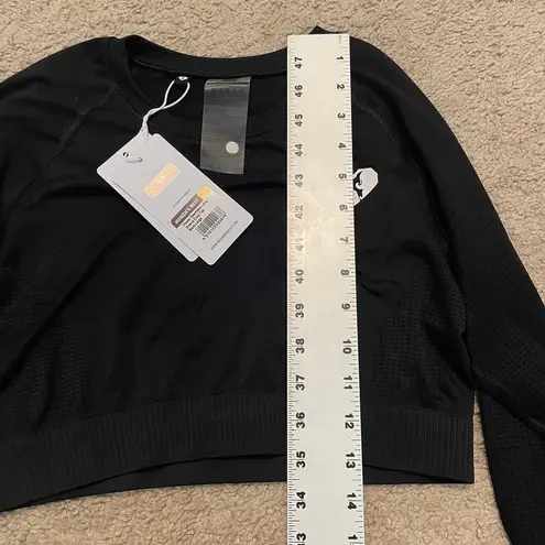 Women's Best large Power seamless active crop top TLS2 9077 Black