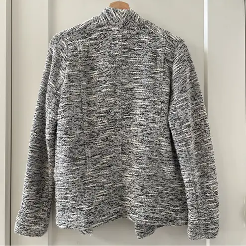 J. McLaughlin Open Cardigan Sweater Grey/White Women Size L