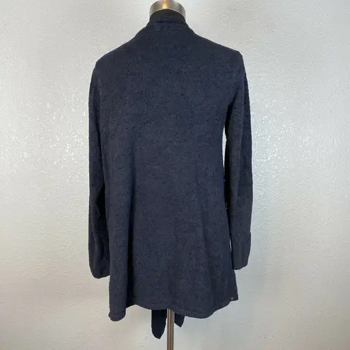 Barefoot Dreams Cozychic Lite Island Wrap Cardigan Sweater L XL Black Pockets