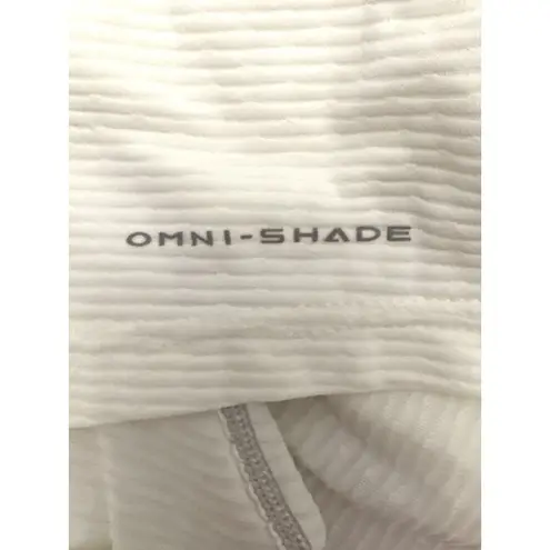 Columbia  Sportswear Company Titanium Short Sleeve Top L White Nylon and Lycra