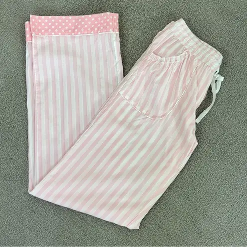 Victoria's Secret  Striped Lightweight Sleep Lounge Pants Pink White XS