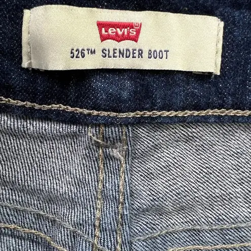 Levi's 526 Slender Boot Cut Jeans Womens 29x30 Stretch Flap Pockets Comfy Blue Size 29 - Image 5
