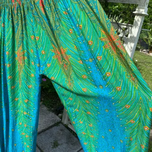 Boho Hippie Hareem Turquoise pants M Green Size M