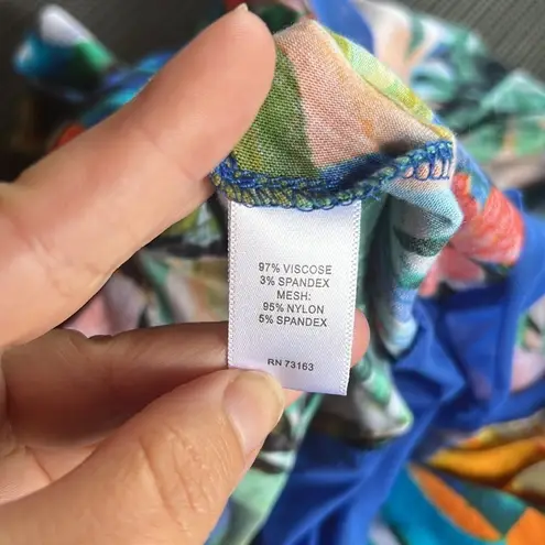 cupio Sharkbite Hem Tropical Dress