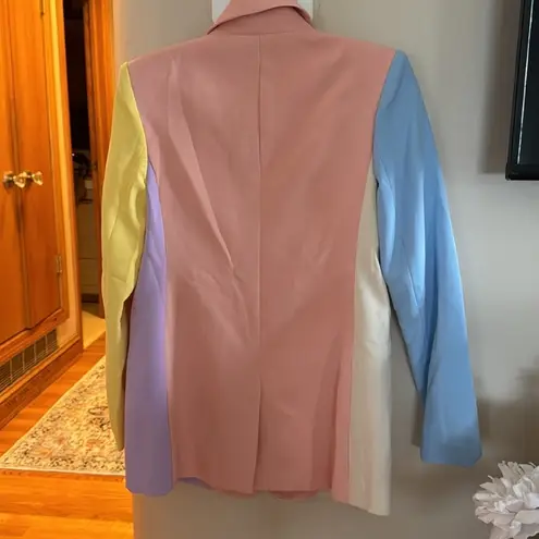 Endless Rose NWT Pastel Color Block Blazer in Multi, Size Small