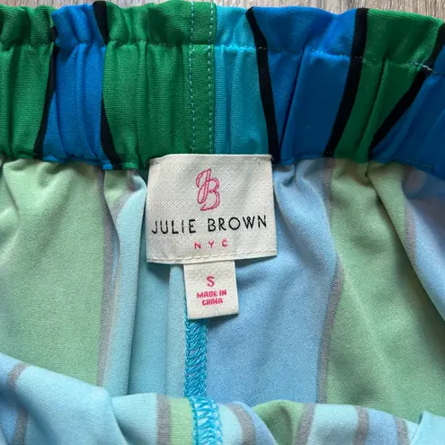 Julie Brown Blue and Green Paperbag Shorts Size S