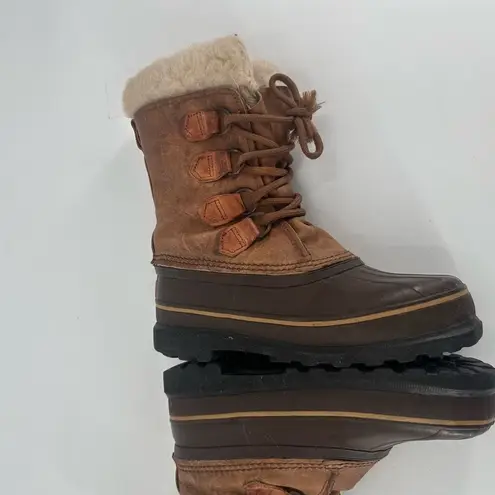 Sorel  Women’s Alpine Waterproof Sherpa Lined‎ leather Boots size 7 Duck Caribou - Image 7