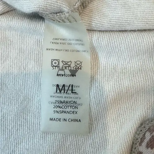 Mono B Leopard Oversized Hooded Poncho Top M/L Cozy Casual Athleisure Brown Size M