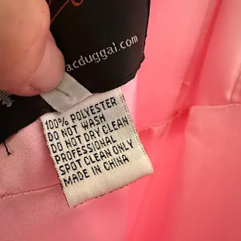 Mac Duggal Bustier ballgown. Pink and With Rhinestones