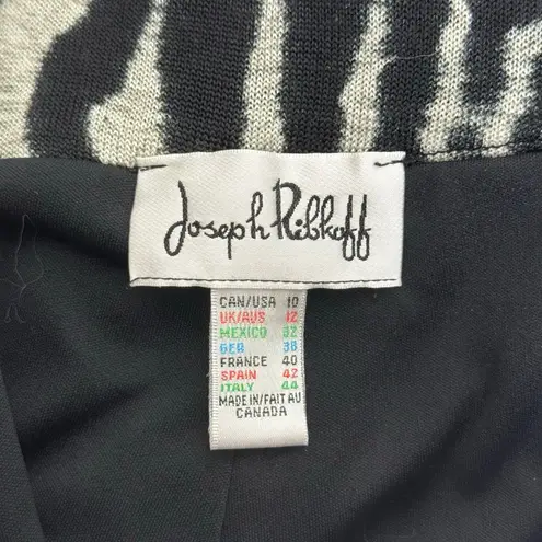 Joseph Ribkoff Bold and Modern Black-and-White Zebra Print Pants Size 10