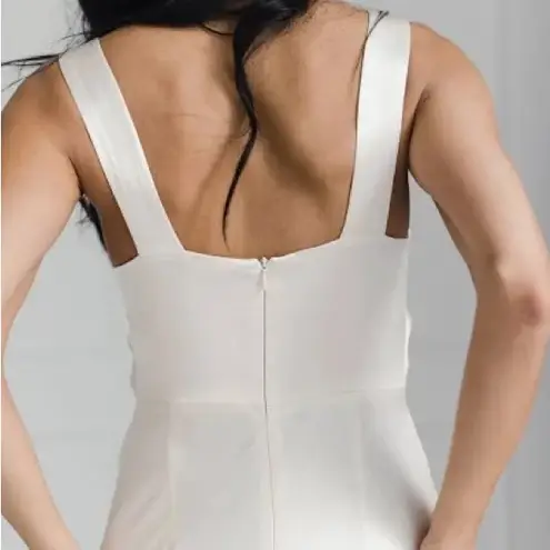 Shona joy La Lune Bow Tie Satin Maxi Dress Ivory US Size 4 NWOT