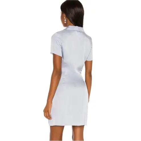 Song of Style Lily Mini Shirt Dress Blue : Keyhole on chest Size M Size M