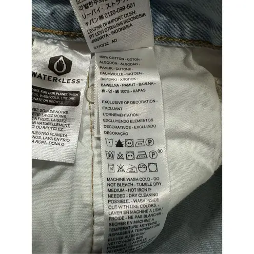 Levi's Women's  501 Original High Rise Jean Shorts Sansome Muse Blue Sz 26