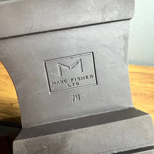 Marc Fisher Vina Winter Boots Size 7 Shearling Lined Pull On Short Ankle Boot Tan