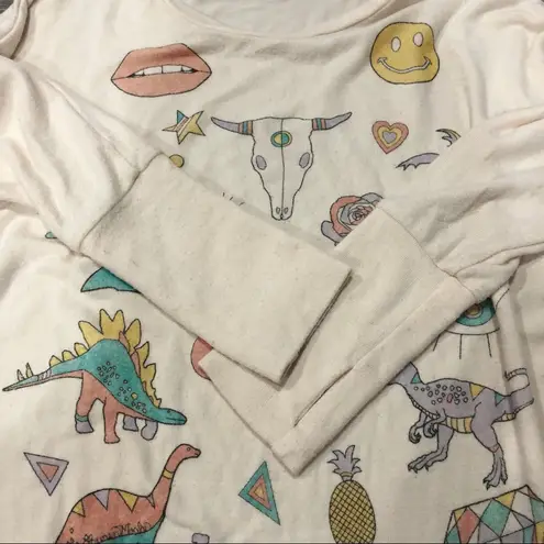 Lauren Moshi Super Soft Beach Sweater Pullover Top Sweatshirt Boho Chic Small