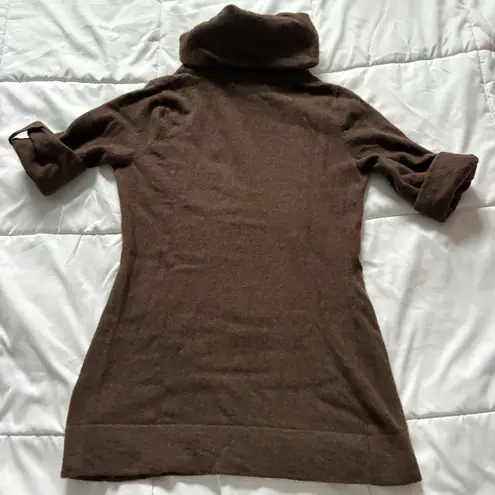 Vintage 80s 90s Womens Size Medium Brown Wool Knit Sweater Holiday Fall Autumn