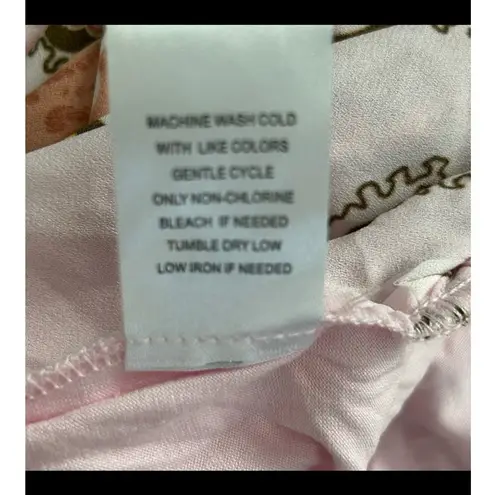 DR2 Boho Mandala Print Top NWT Pink Orange Yellow Short Sleeve Small