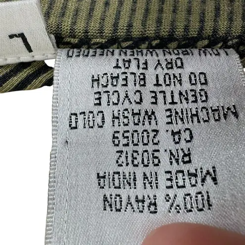 Parsley & Sage Colorful Striped Color Block 3/4 Sleeve Patchwork Light Top Sz L Size L