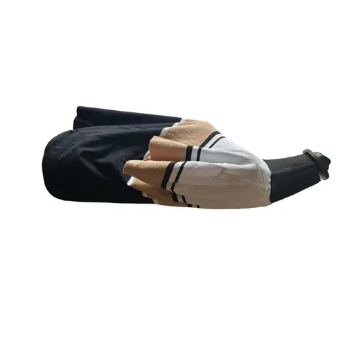 Tahari Color Block T-Shirt – Black, Tan & White Women’s Top