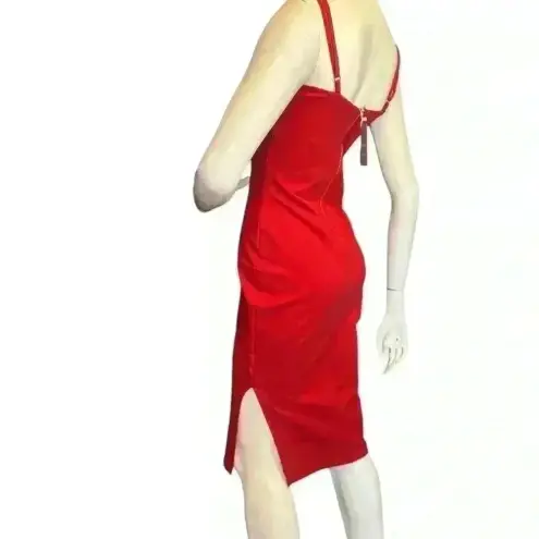 Lulus  Paulina red bodycon mini dress adjustable spaghetti straps