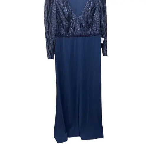 Mac Duggal EMBELLISHED LONG SLEEVE BODICE COLUMN DRESS Style #67887