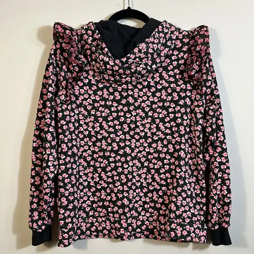 Sandy Liang Target Collab Black Pink Floral Sweatshirt Hoodie Women XS