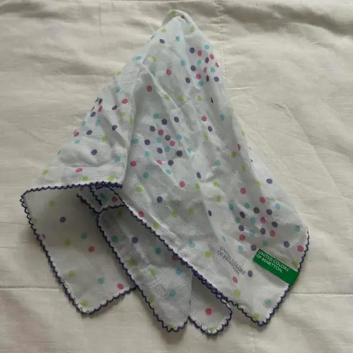 Pastel dot print bandana 0817 White
