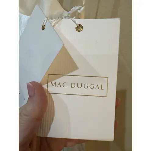 Mac Duggal Mac Diggal White One Shoulder Cutout Charmeuse Gown Satin Size 8