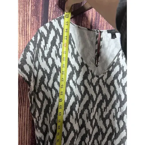 J Crew Women Size Large Romper Tie Waist Summer Resort Casual Shorts Ikat F2599 Black