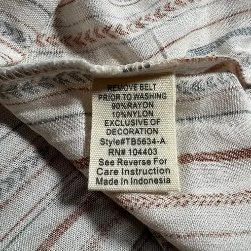 Sweet Wanderer V-Neck Stripe Shirt Dress Size Medium NEW Boho Cottagecore