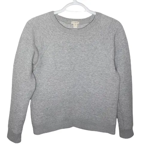 J Crew Factory ribbed heather grey sweatshirt size XS Gray