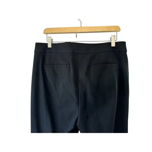 Ann Taylor LOFT Black High Waist Curvy Skinny Sailor Band Button Detail Pants 12