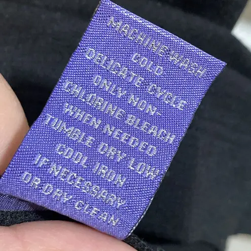 Vivienne Tam Women’s Med Dress black Ponte knit stretch long sleeve V-neck Sexy