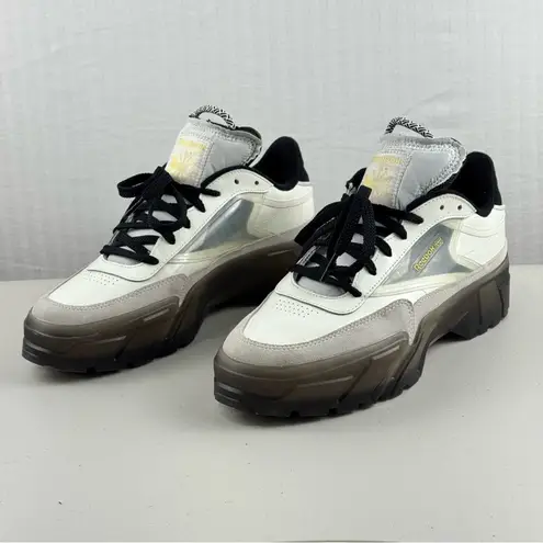 Reebok  Cardi B Club C Fashion Platform Chunky Patent Leather Sneakers Women’s 10