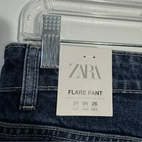 ZARA NWT  High Rise Flare Leg Full Length Jeans Bloggers Favorite‎ Size 4