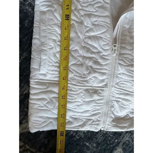 DICK'S Sporting Goods DSG Women's Small Hooded Full Zip Sweatshirt White Quilted