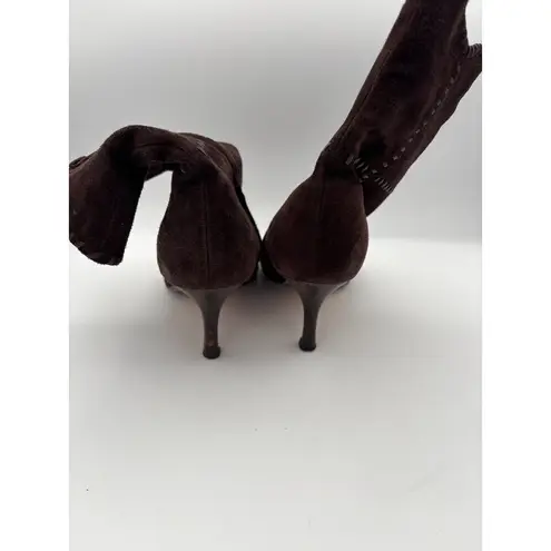 BCBGirls Womens Suede Leather Ankle Boots Size 6.5 Brown